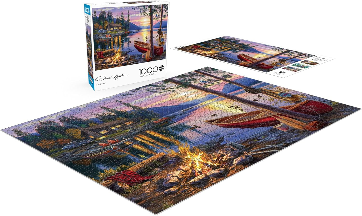 Sacred Scrubs Serenity Canoe Lake 1000 Piece Puzzle - A Mindful Escape