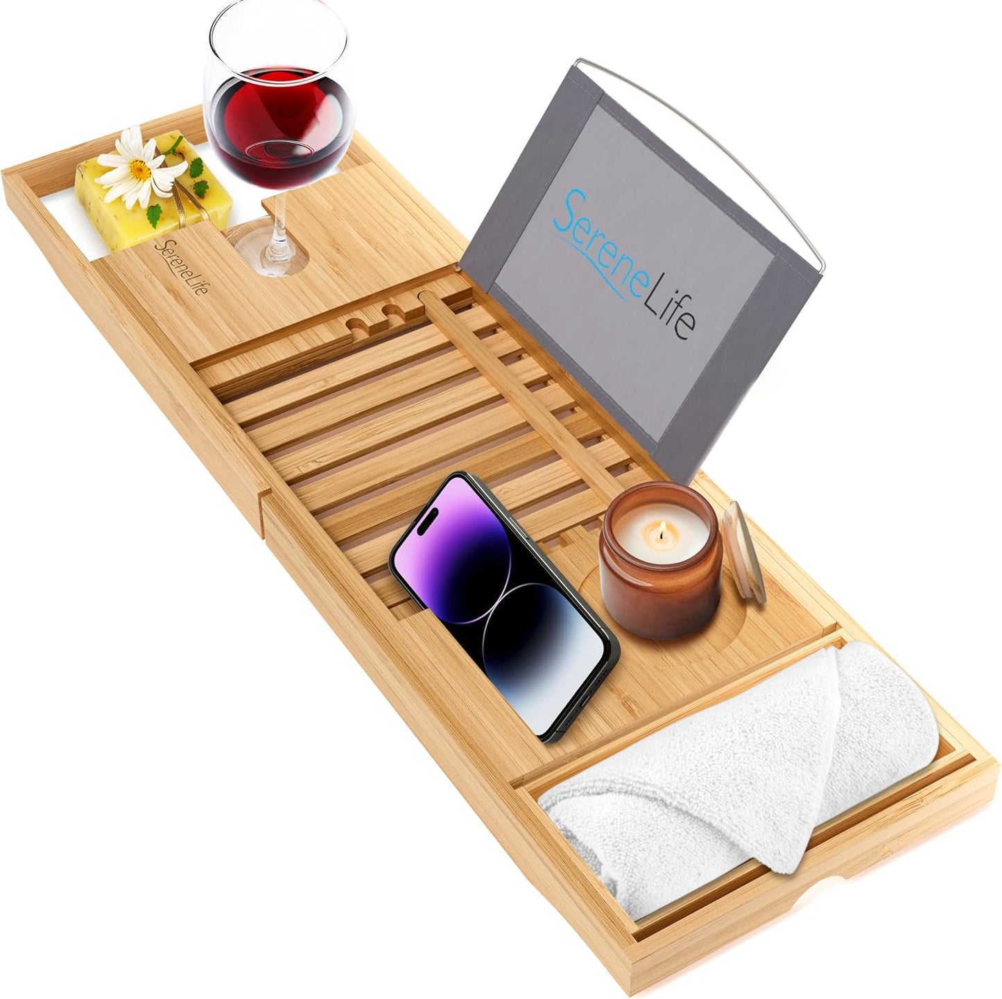 Sacred SerenityTM Bamboo Bath Tray