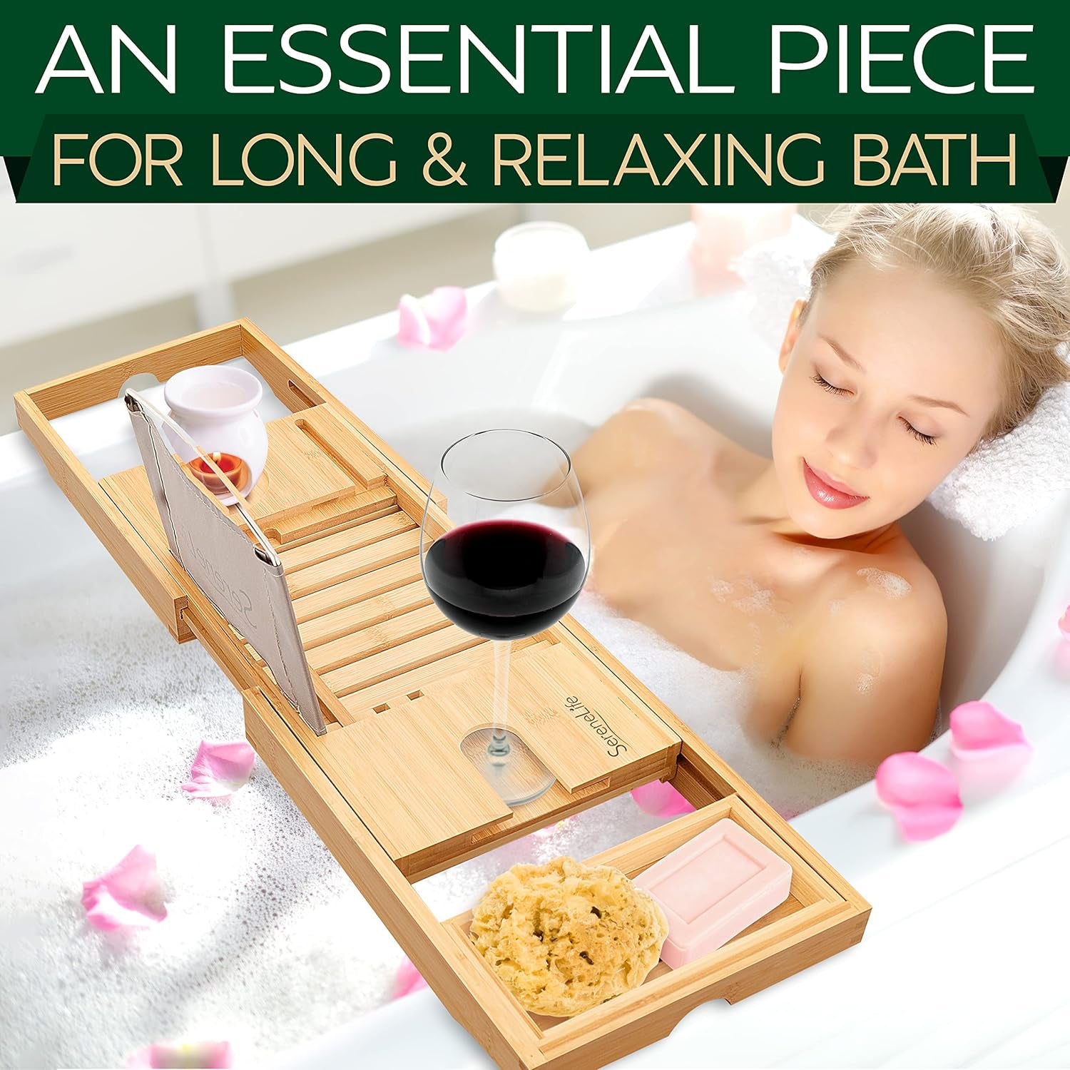 Sacred SerenityTM Bamboo Bath Tray