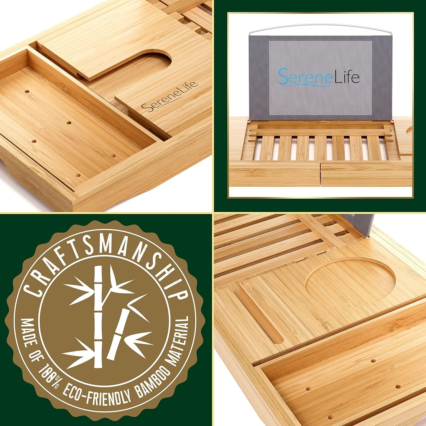 Sacred SerenityTM Bamboo Bath Tray