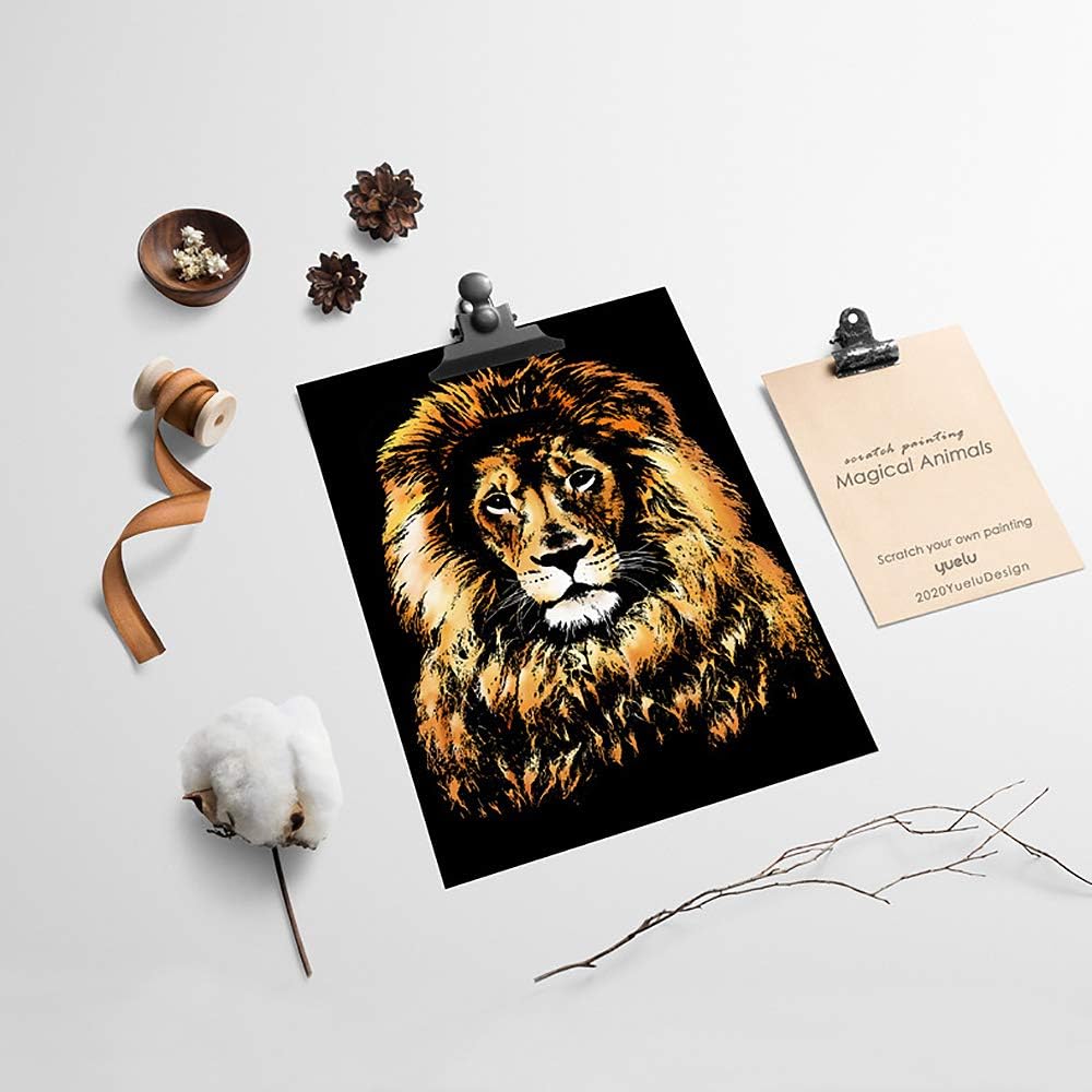 Sacred Creative Series Ferocious Animals Scratch Art Kit