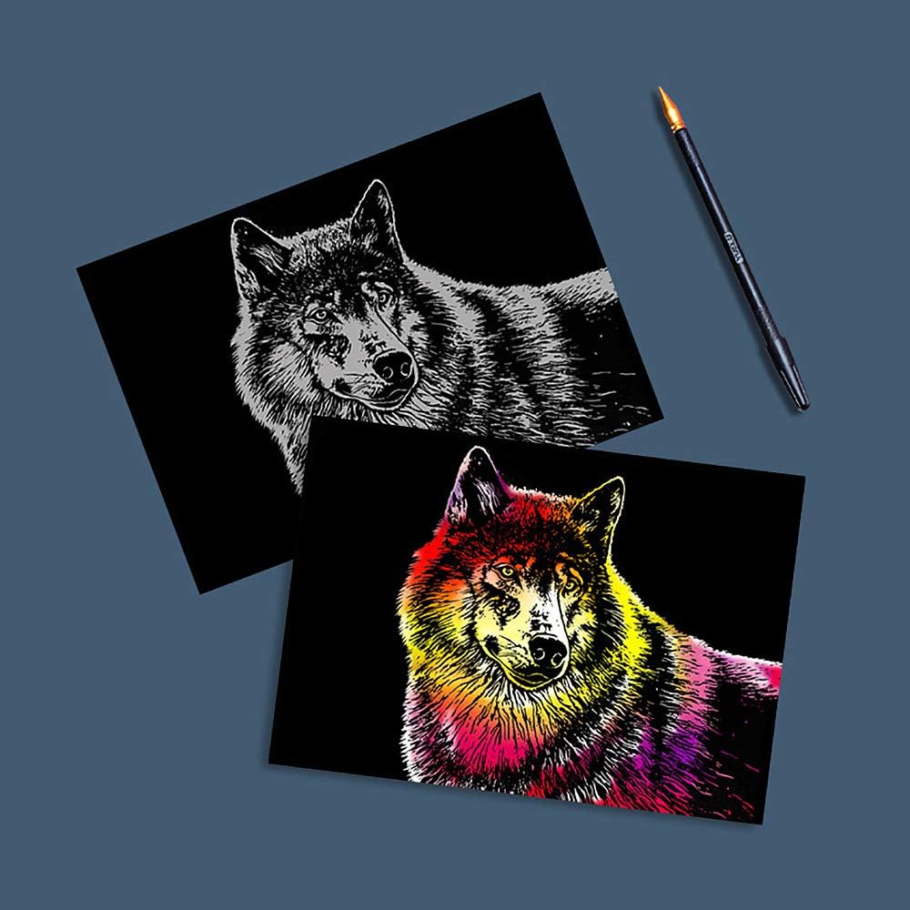 Sacred Creative Series Ferocious Animals Scratch Art Kit