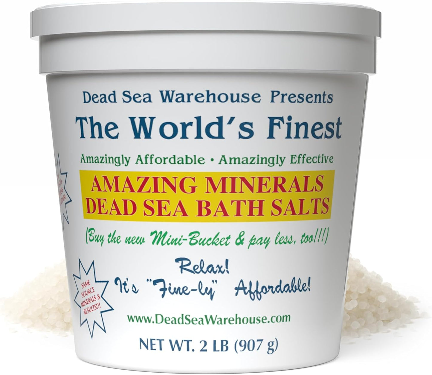 Sacred Scrubs Dead Sea Mineral Bath Salts – Multiple Sizes Available