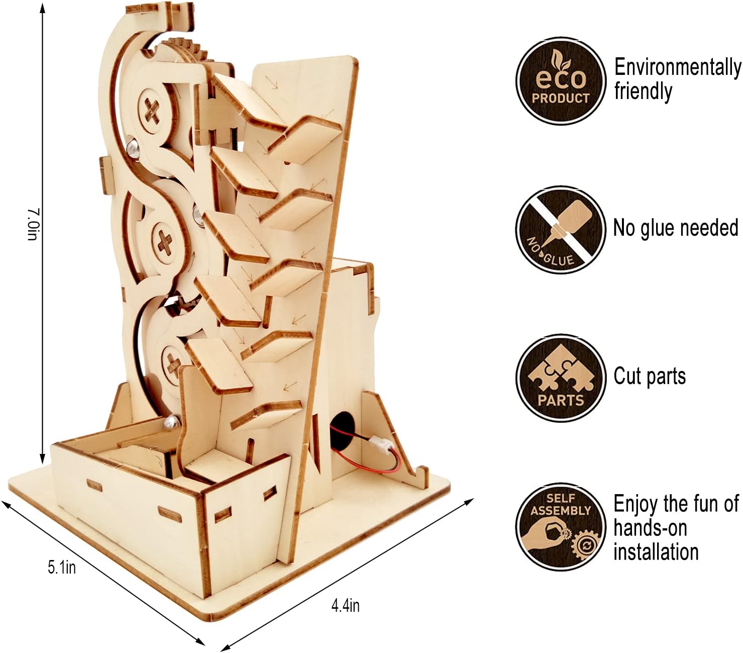 Sacred Motion™ 3D Wooden Marble Run Puzzle