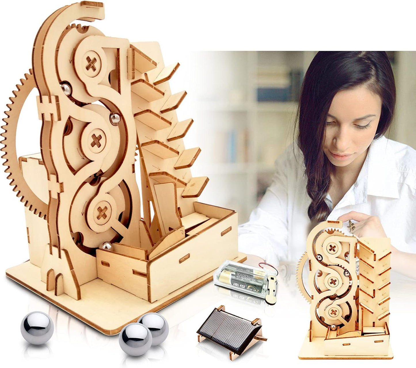 Sacred Motion™ 3D Wooden Marble Run Puzzle