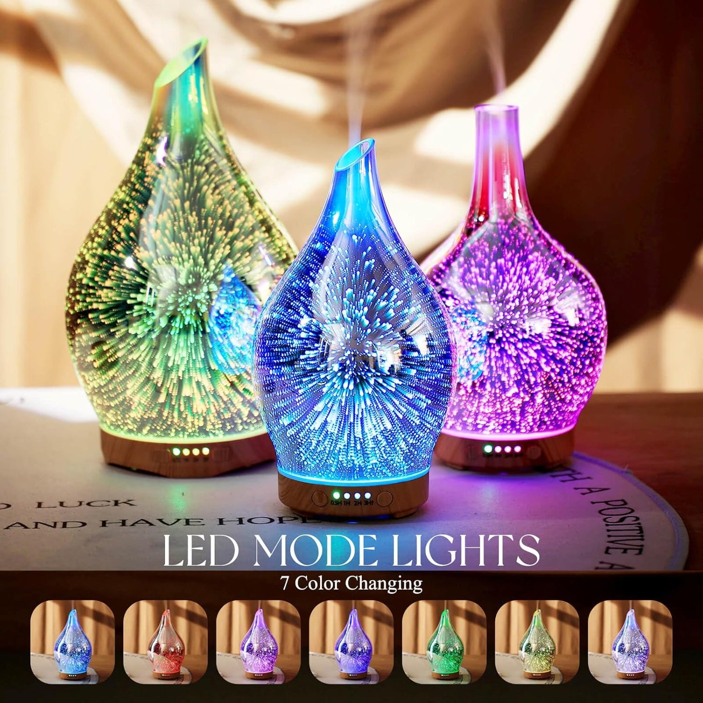 Sacred Glow — 3D Glass Aromatherapy Diffuser