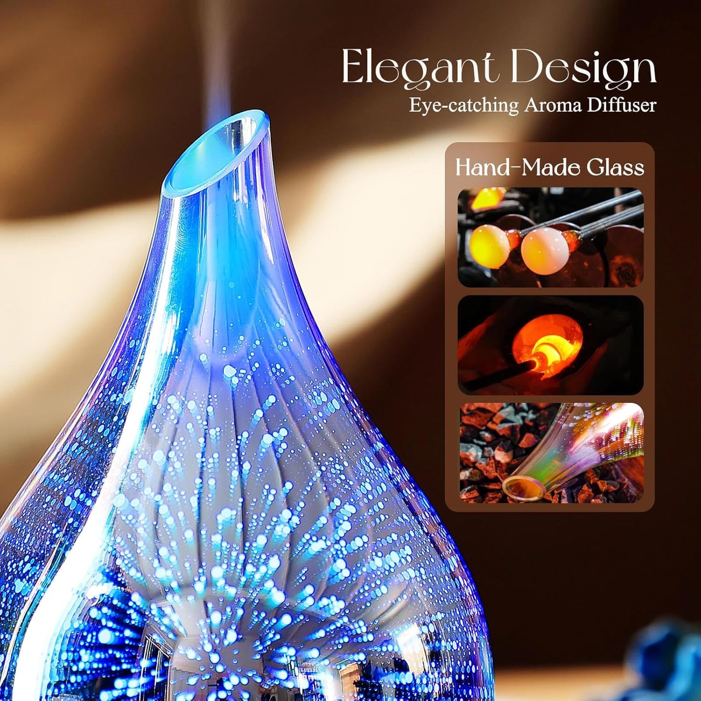 Sacred Glow — 3D Glass Aromatherapy Diffuser