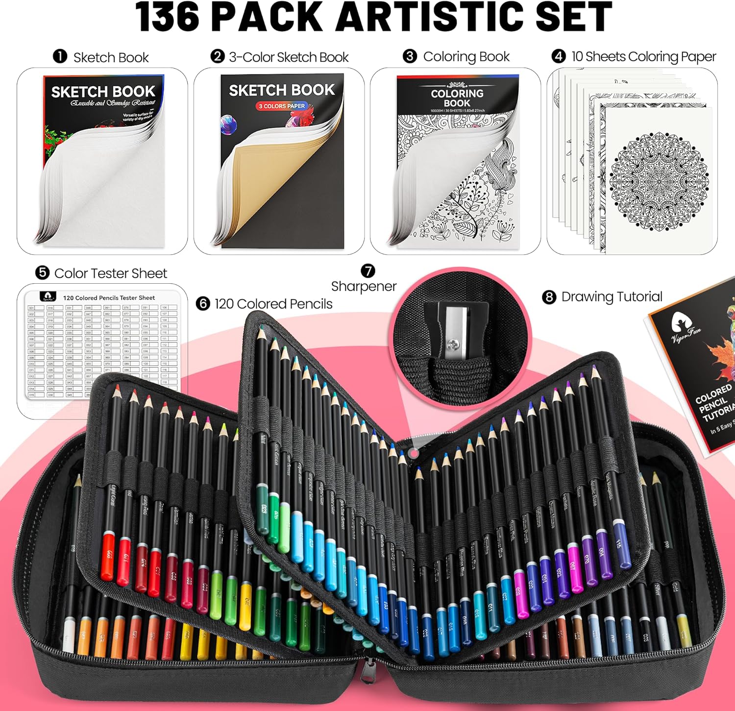  Sacred Creative™ 136-Piece Art Kit 