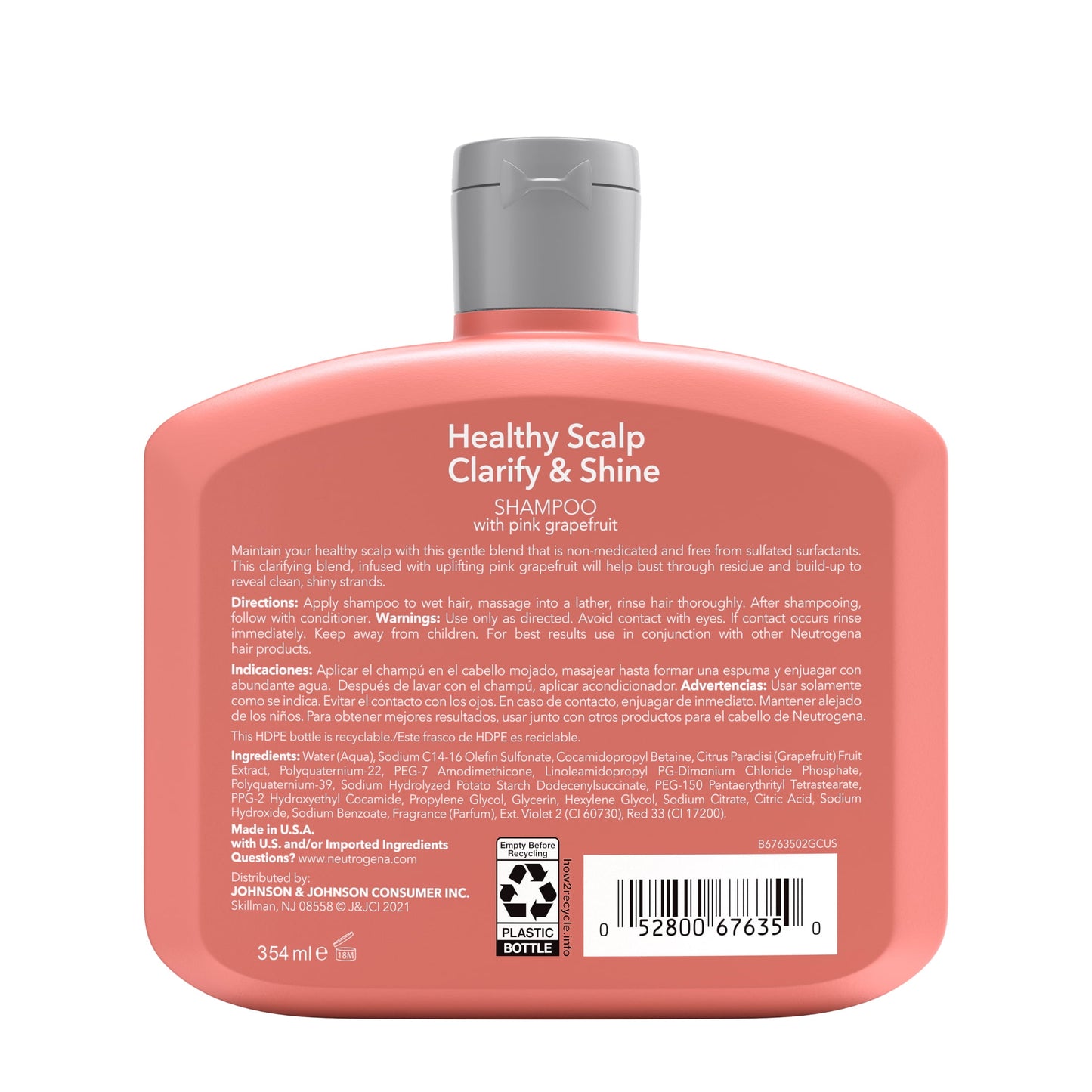 Sacred Scrubs Neutrogena Exfoliating Shampoo – Pink Grapefruit, 12 fl oz