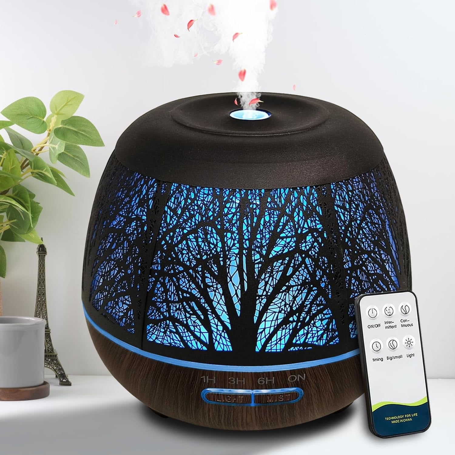 Cool Mist & Waterless Auto-Off 400Ml Essential Oil Diffuser with Remote Control