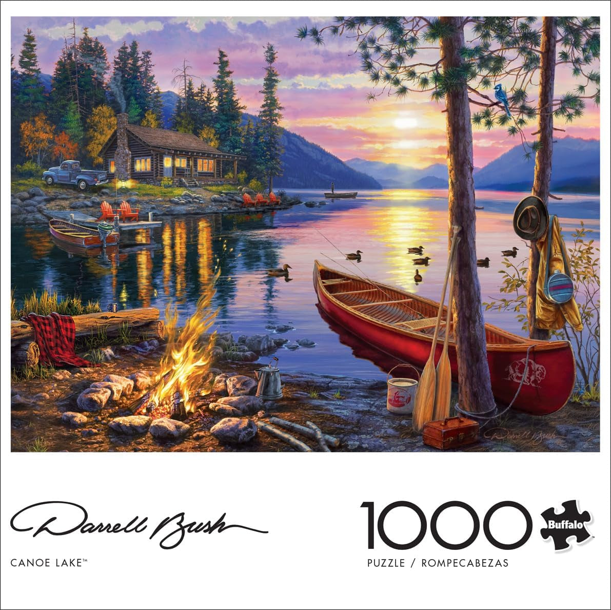 Sacred Scrubs Serenity Canoe Lake 1000 Piece Puzzle - A Mindful Escape