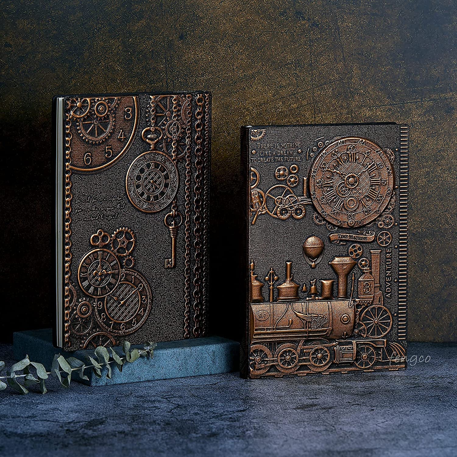 Sacred Scrubs Collection TM Unisex Copper-Embroidered Journal with Gold detailing & Diamond inspired pen/ Luxury wellness writing set